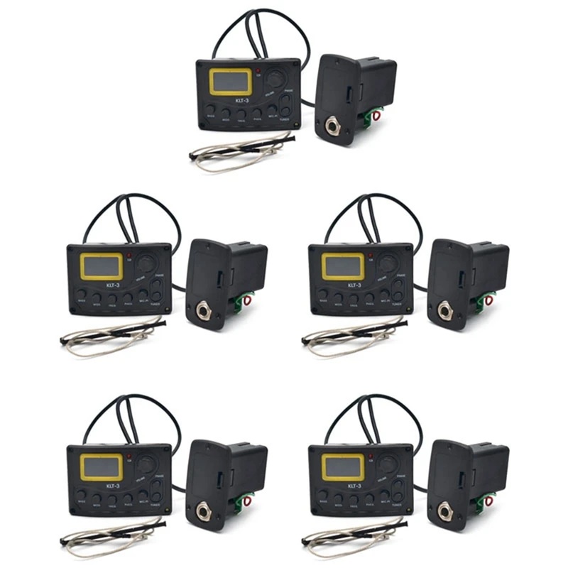 5X 4 Band EQ Equalizer KLT-3 Acoustic Guitar Bass EQ Preamp With Digital Tuner Guitar Pickup
5X 4 Band EQ Equalizer KLT-3 Acoustic Guitar Bass EQ Preamp With Digital Tuner Guitar Pickup