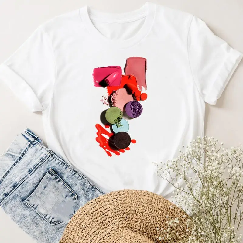 Women Tshirts 3D Make Up Lovely Short Sleeve Ladies Fashion Casual Summer Clothes Female Tee Graphic T-shirt Clothing
Women Tshirts 3D Make Up Lovely Short Sleeve Ladies Fashion Casual Summer Clothes Female Tee Graphic T-shirt Clothing