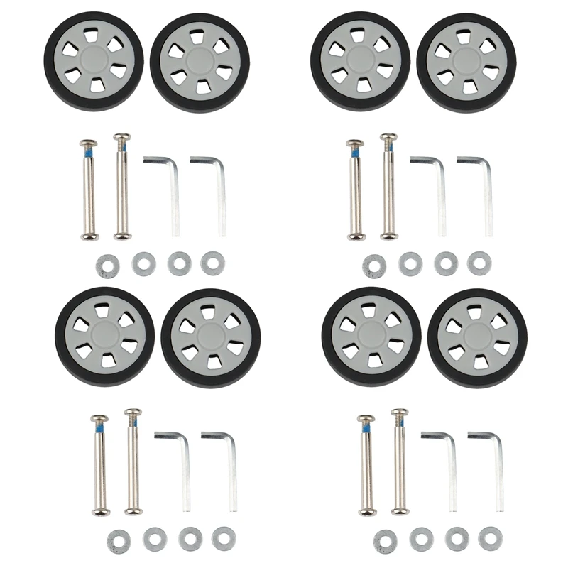 

NEW-8X Luggage Accessories Wheels Aircraft Suitcase Pulley Rollers Mute Wheel Wear-Resistant Parts Repair 55X12mm