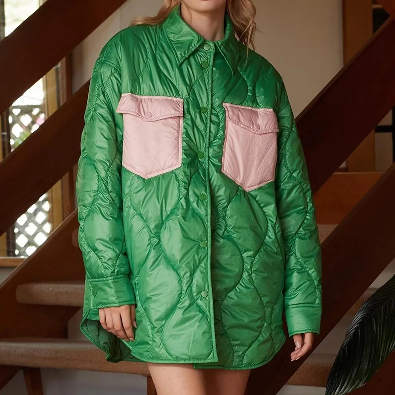 Женская Стеганая куртка с карманами, однобортная винтажная куртка контрастных цветов в стиле INS с длинными рукавами, верхняя одежда для осе...
Женская Стеганая куртка с карманами, однобортная винтажная куртка контрастных цветов в стиле INS с длинными рукавами, верхняя одежда для осе...