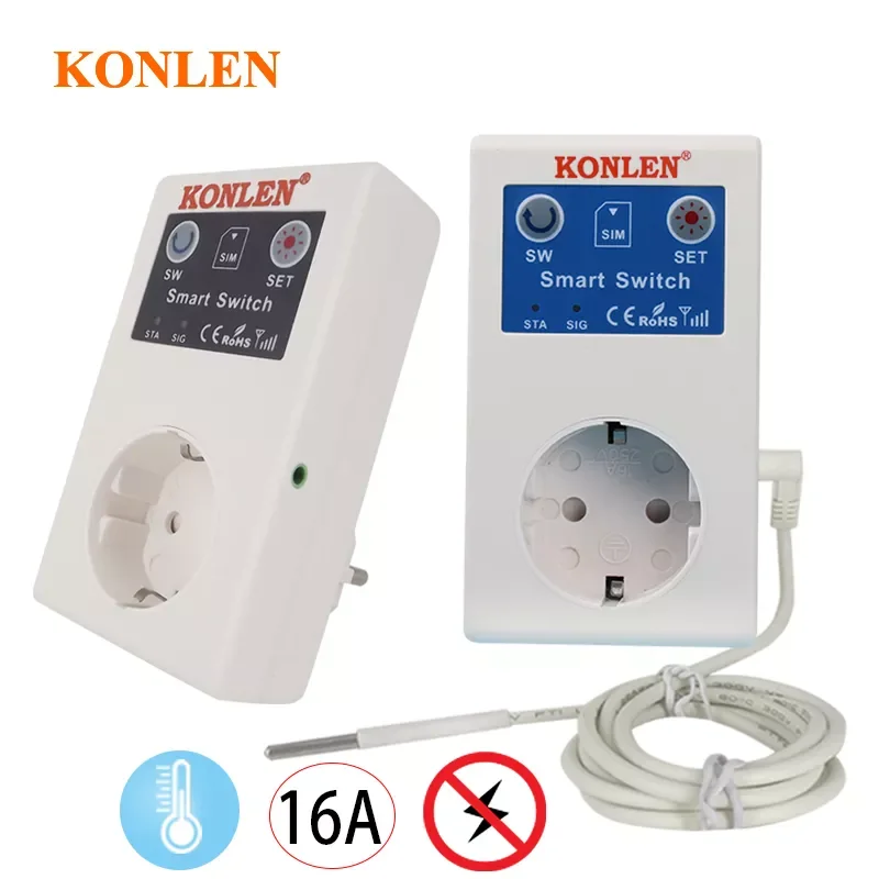 16A GSM SMS Smart Power Socket Outlet Temperature Sensor Controller Plug Intelligent Relay Switch Home Automation Remote Control
16A GSM SMS Smart Power Socket Outlet Temperature Sensor Controller Plug Intelligent Relay Switch Home Automation Remote Control
