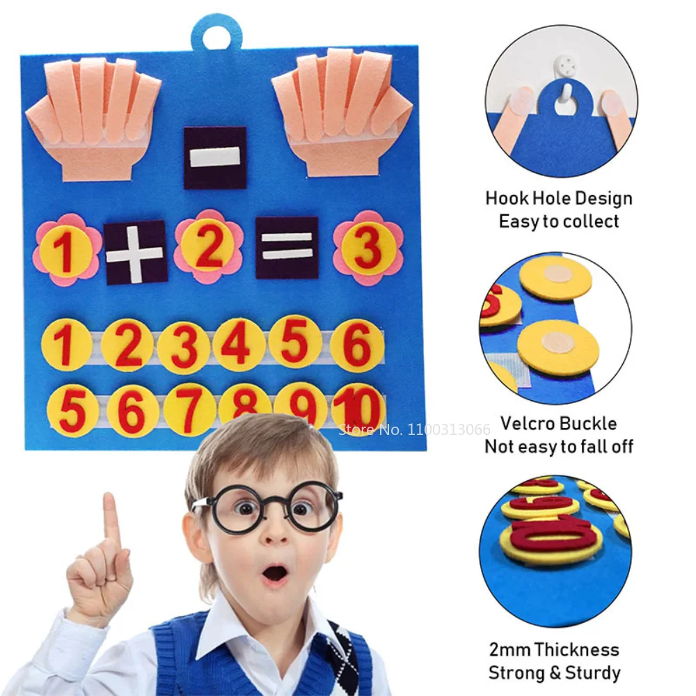 

Felt Board Finger Numbers Counting Toy Children's Early Education Enlightenment Cognitive Mathematics Busy Board Felt Board Toys