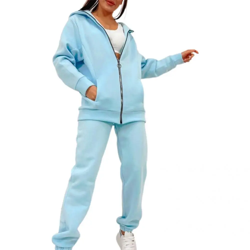 1 Set Trendy Tracksuit Zipper Closure Pockets 4 Sizes Thick All Match Women Hoodie Suit
1 Set Trendy Tracksuit Zipper Closure Pockets 4 Sizes Thick All Match Women Hoodie Suit