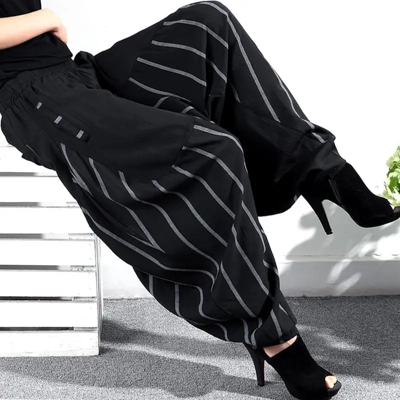 SuperAen 2022 Spring Summer Lantern Women's Slim Stripe Loose High Waist Casual Pants
SuperAen 2022 Spring Summer Lantern Women's Slim Stripe Loose High Waist Casual Pants