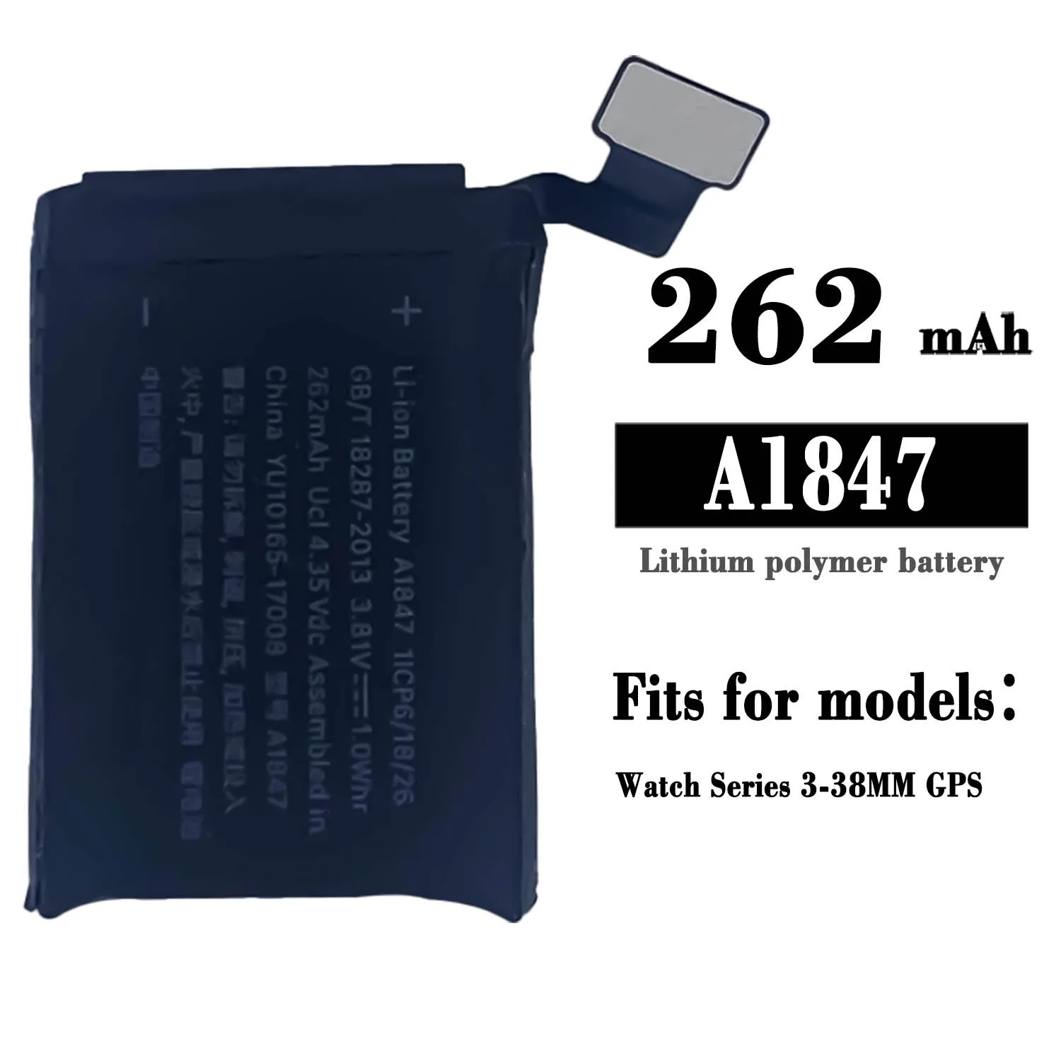 100% Orginal Replacement Watch Battery For Iphone Watch Series 3 GPS 38mm A1847 262mAh High Quality Watch Battery
100% Orginal Replacement Watch Battery For Iphone Watch Series 3 GPS 38mm A1847 262mAh High Quality Watch Battery