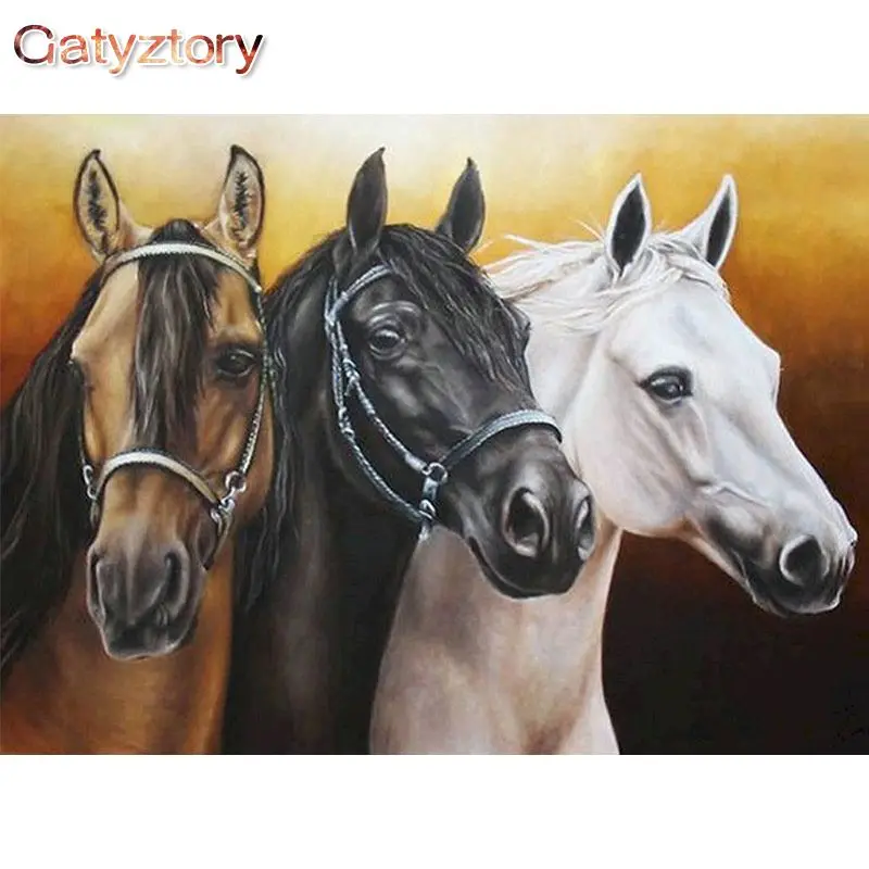 GATYZTORY Three Horses Animal Painting By Numbers Kits For Adults Children 40x50cm Frame On Canvas Home Decor Artcraft
GATYZTORY Three Horses Animal Painting By Numbers Kits For Adults Children 40x50cm Frame On Canvas Home Decor Artcraft
