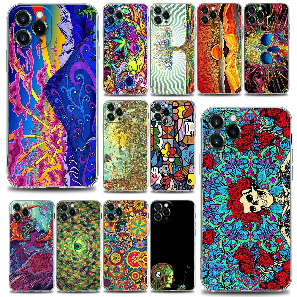 Colourful Trippy Hippie Psychedelic Art Case for iPhone 11 12 13 14 Pro Max Mini SE XR XS 7 8 Plus Soft Transparent Cover Fundas
Colourful Trippy Hippie Psychedelic Art Case for iPhone 11 12 13 14 Pro Max Mini SE XR XS 7 8 Plus Soft Transparent Cover Fundas