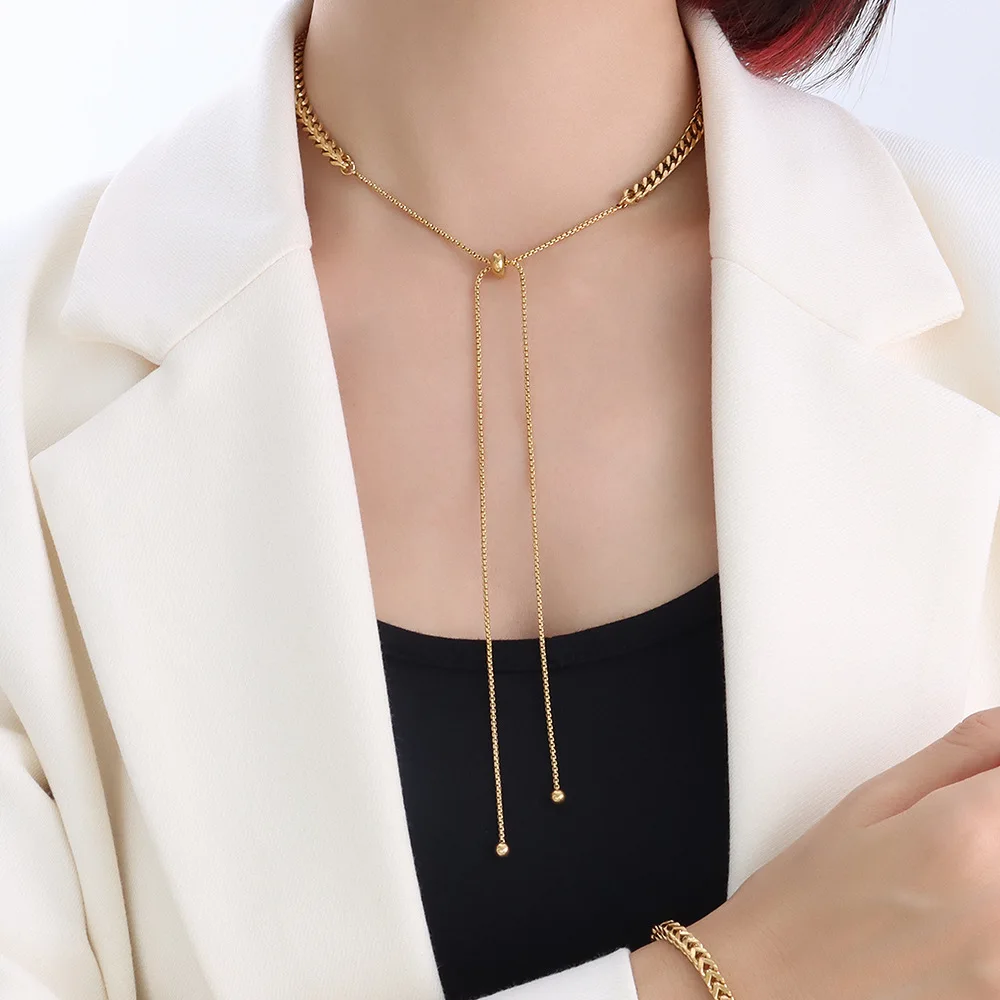 MANI E PIEDI 18k Gold Stainless Steel Heart Pendant Necklace Bracelet Earring Set For Women Vintage Chain Jewelry Luxury Quality
MANI E PIEDI 18k Gold Stainless Steel Heart Pendant Necklace Bracelet Earring Set For Women Vintage Chain Jewelry Luxury Quality
