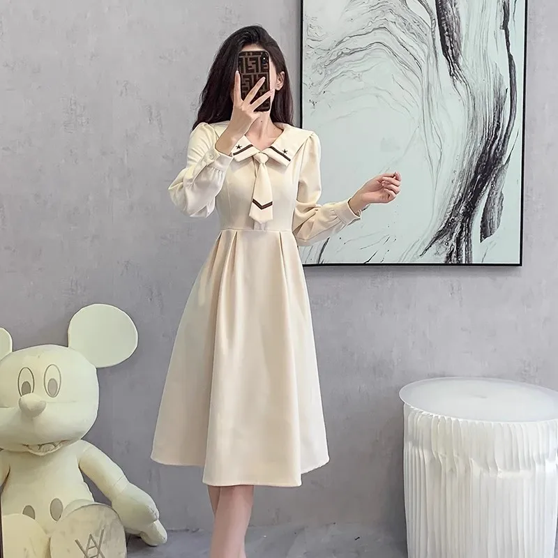 Harajuku Sailor Collar Navy Dress Preppy Style Sweet Tie Girl Kawaii Long Sleeve Dress Women Vestidos
Harajuku Sailor Collar Navy Dress Preppy Style Sweet Tie Girl Kawaii Long Sleeve Dress Women Vestidos
