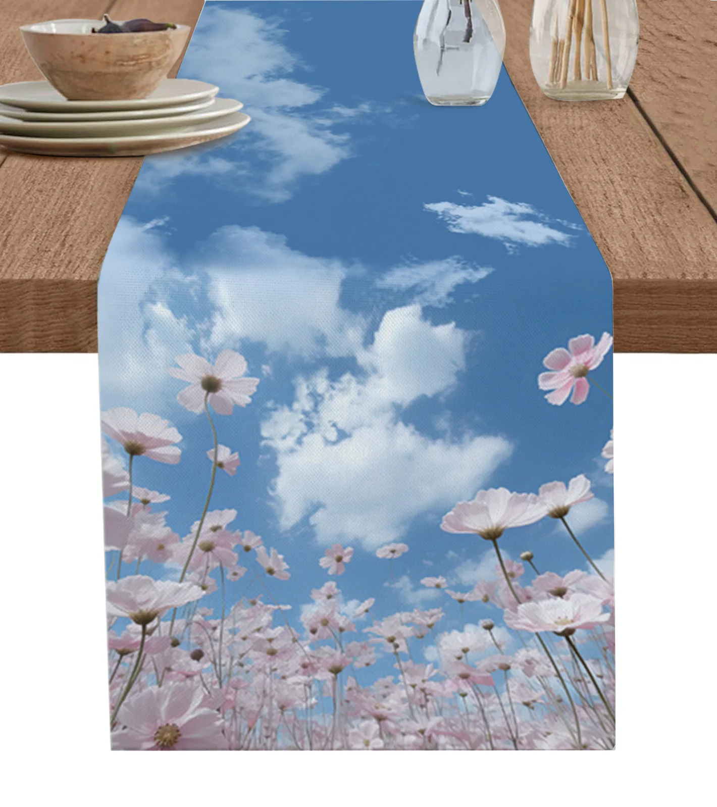 Blue Sky Clouds Flowers Table Runner Christmas Decoration Tablecloth Wedding Party Decor Table Cover
Blue Sky Clouds Flowers Table Runner Christmas Decoration Tablecloth Wedding Party Decor Table Cover