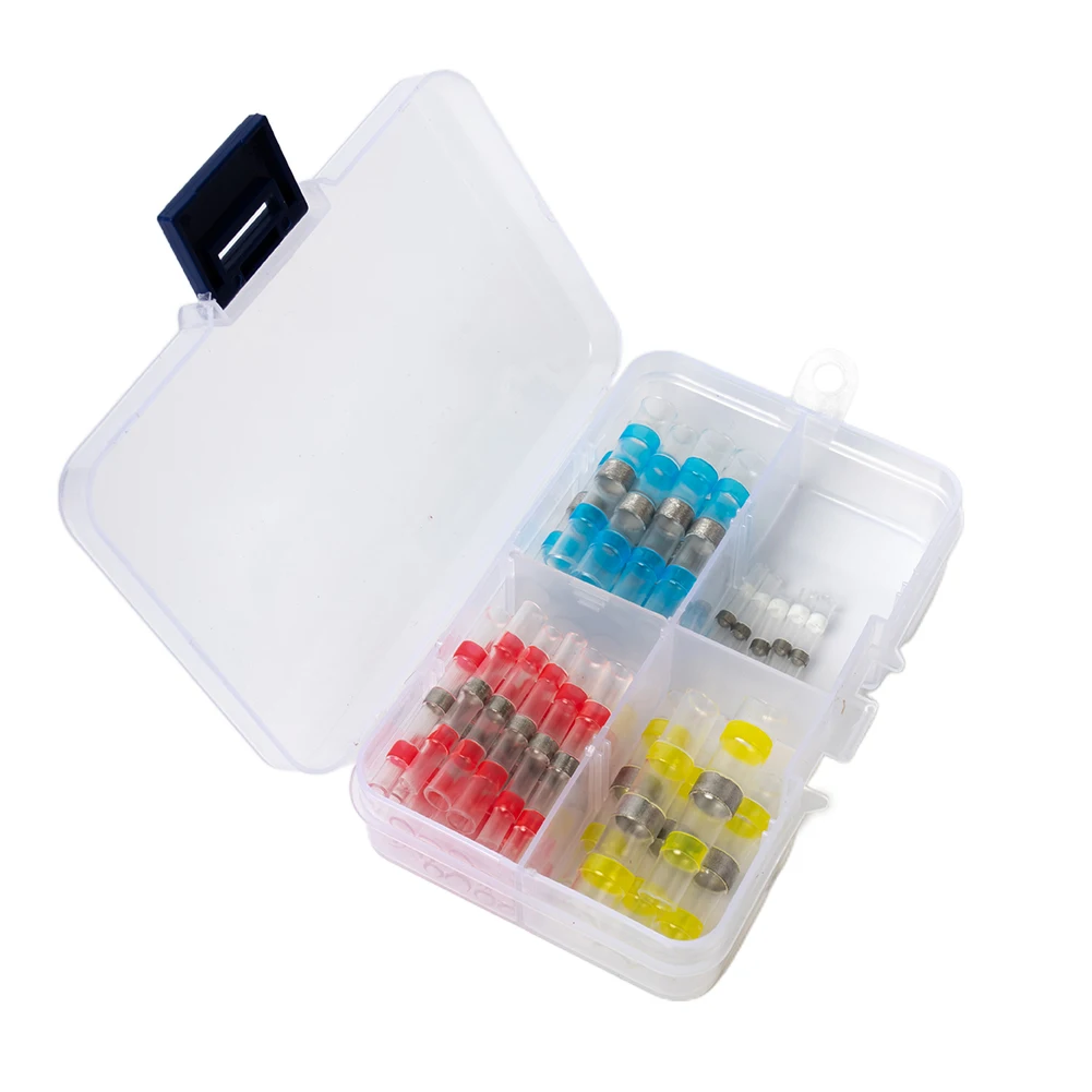 50PCS Solder Seal Sleeve Kit PE Waterproof Solder Wire Connector Set 4.72*2.59*1.06'' 10-26AWG 0.25-4.0mm2 Heat Shrink Electric
50PCS Solder Seal Sleeve Kit PE Waterproof Solder Wire Connector Set 4.72*2.59*1.06'' 10-26AWG 0.25-4.0mm2 Heat Shrink Electric