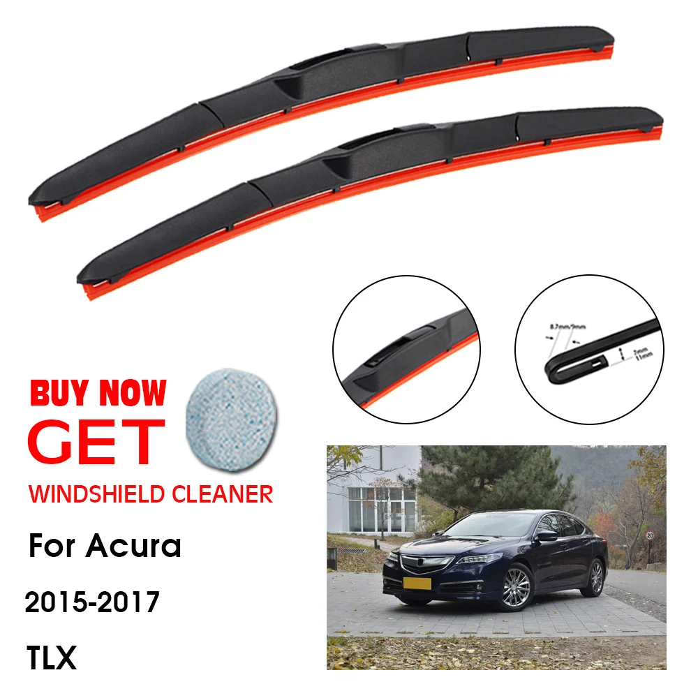 

Car Wiper Blade For Acura TLX 26"+17" 2015-2017 Front Window Washer Windscreen Windshield Silica Gel Wipers Blades Accessories