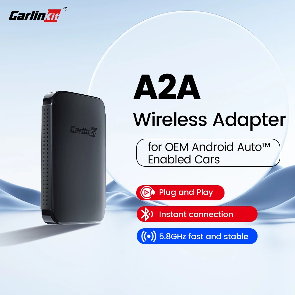 A2A CarlinKit Android Auto Wireless Adapter Instant Connect Android Auto Box Plug and Play Spotify Wired to AA Wireless Dongle
A2A CarlinKit Android Auto Wireless Adapter Instant Connect Android Auto Box Plug and Play Spotify Wired to AA Wireless Dongle