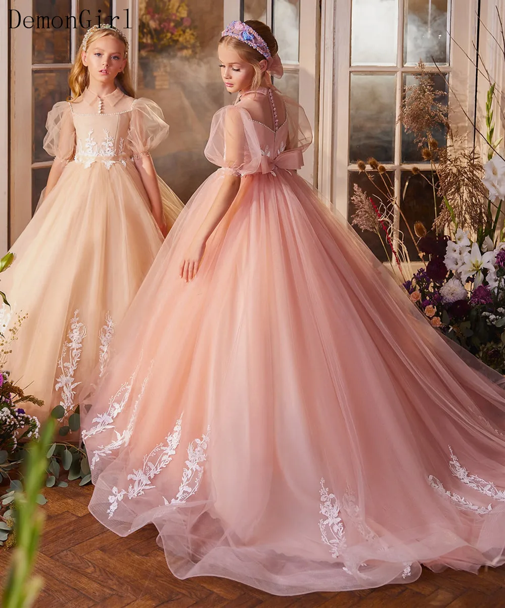 Flower Girl Dress Layers Tulle Organza Half Puffy Sleeve Princess Party Gown First Communion Dress Custom Made
Flower Girl Dress Layers Tulle Organza Half Puffy Sleeve Princess Party Gown First Communion Dress Custom Made