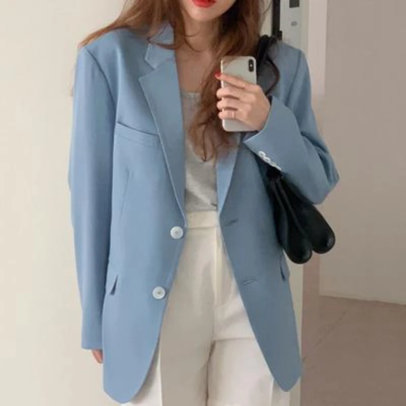 GASPARINE Casual Single-breasted Loose Women's Blazer Tops 2022 Spring Chic Ladies Notched Collar Full Sleeve Women Suit Jacket
GASPARINE Casual Single-breasted Loose Women's Blazer Tops 2022 Spring Chic Ladies Notched Collar Full Sleeve Women Suit Jacket
