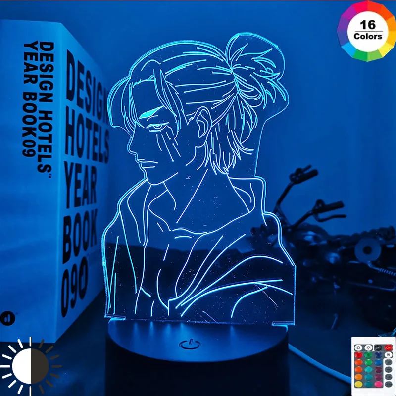 Anime Light Attack on Titan 4 Eren Yeager Figure for Bedroom Decor Night Light Kids Birthday Gift Shingeki No Kyojin 3d Lamp
Anime Light Attack on Titan 4 Eren Yeager Figure for Bedroom Decor Night Light Kids Birthday Gift Shingeki No Kyojin 3d Lamp