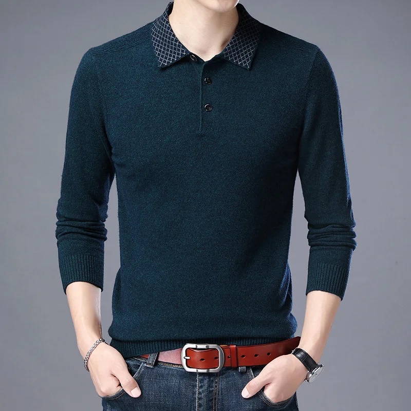thin Middle and autumn old aged 100 pure wool knitted sweater Dad's long sleeved T-shirt
thin Middle and autumn old aged 100 pure wool knitted sweater Dad's long sleeved T-shirt