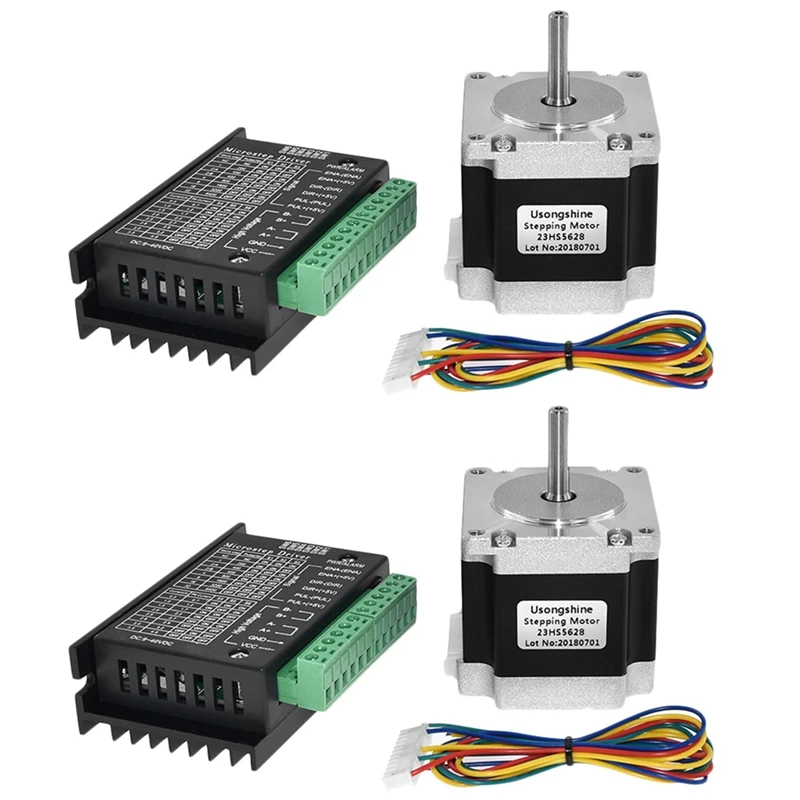 2X Nema 23 23HS5628 шаговый двигатель 57 двигатель 2.8A с TB6600 шаговый двигатель драйвер NEMA17 23 (8,0 мм)
2X Nema 23 23HS5628 шаговый двигатель 57 двигатель 2.8A с TB6600 шаговый двигатель драйвер NEMA17 23 (8,0 мм)