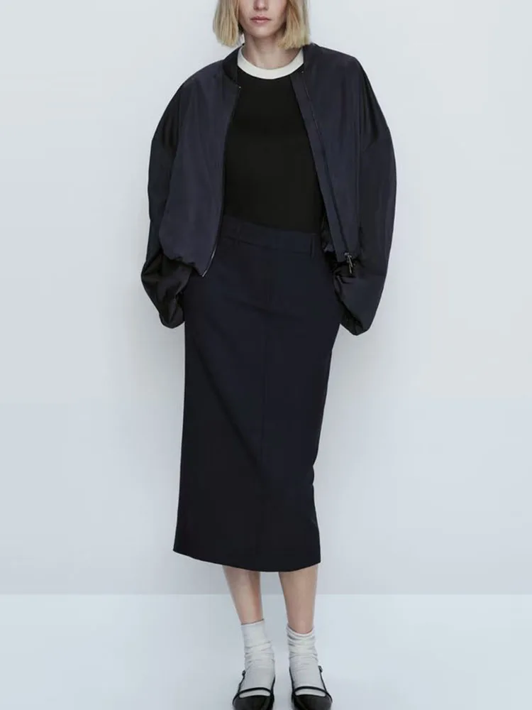 Женская облегающая юбка с разрезом сзади, винтажная юбка с завышенной талией и боковыми карманами на молнии, 2023
Женская облегающая юбка с разрезом сзади, винтажная юбка с завышенной талией и боковыми карманами на молнии, 2023