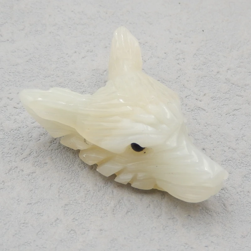 Hand made Carved Amazonite Wolf Head Pendant Bead Popular jewelry,36x26x15mm12.8g
Hand made Carved Amazonite Wolf Head Pendant Bead Popular jewelry,36x26x15mm12.8g