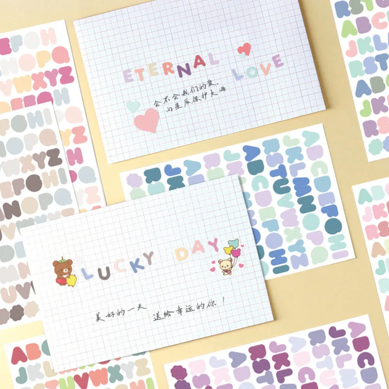 4pc Gradient Color Alphabet Number Stickers Hand Account Mark Handbook Ledger Diary Photo Album Decoration DIY Sticker Decal Tag
4pc Gradient Color Alphabet Number Stickers Hand Account Mark Handbook Ledger Diary Photo Album Decoration DIY Sticker Decal Tag