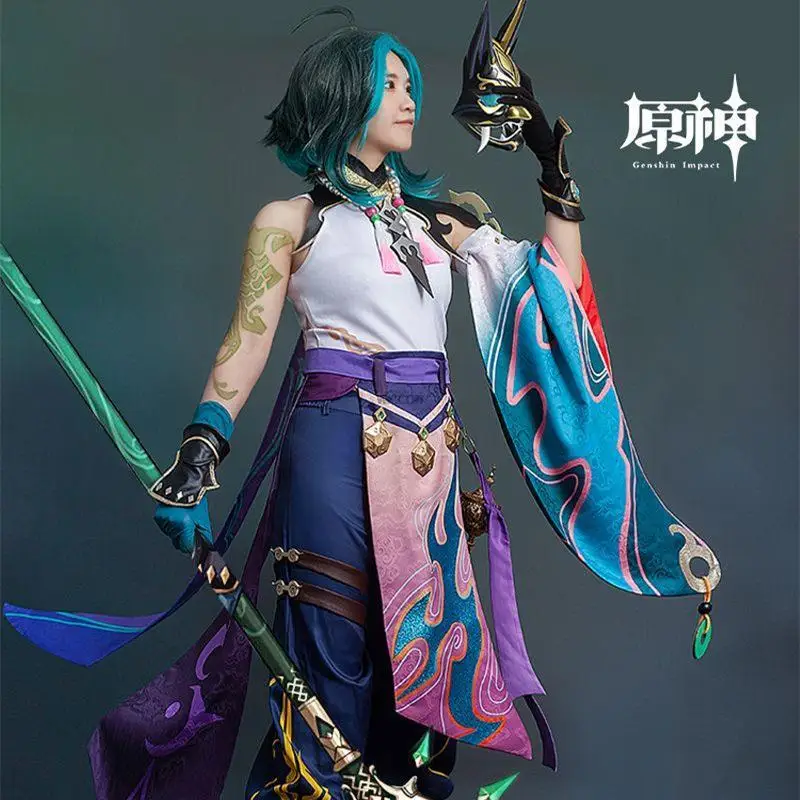 Косплей-костюмы Game Genshin Impact Xiao, аниме-фигурка, костюм на Хэллоуин, костюм с маской для ролевых игр, Униформа, ниндзя
Косплей-костюмы Game Genshin Impact Xiao, аниме-фигурка, костюм на Хэллоуин, костюм с маской для ролевых игр, Униформа, ниндзя
