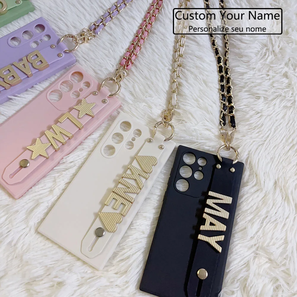 Custom Name Logo Gold Letters TPU Lanyard Phone Case For Samsung A03 A53 A33 A13 5G A03CORE F52 A03S M32 F22 Personalized Cover
Custom Name Logo Gold Letters TPU Lanyard Phone Case For Samsung A03 A53 A33 A13 5G A03CORE F52 A03S M32 F22 Personalized Cover