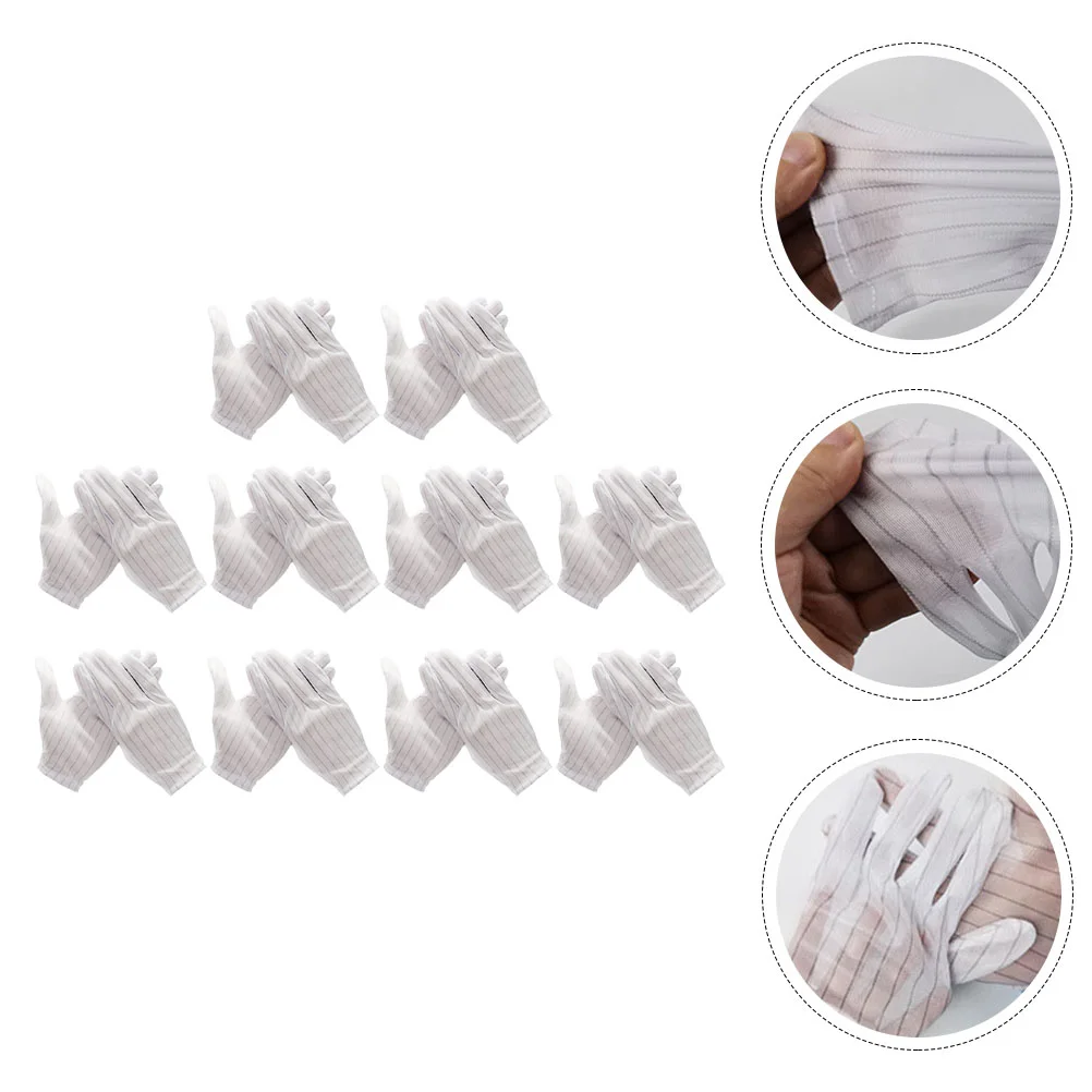 10 Pairs Work Gloves Anti-static Safety Protective Electronic Repair White Electronics 
10 Pairs Work Gloves Anti-static Safety Protective Electronic Repair White Electronics
