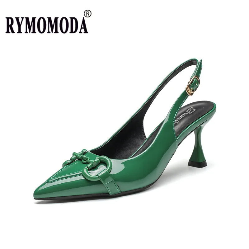 High Heeled Sandals Summer 2022 New Fashion Patent Leather Pointed-toe Slingback Women Shoes Green Black Party Wedding Shoes
High Heeled Sandals Summer 2022 New Fashion Patent Leather Pointed-toe Slingback Women Shoes Green Black Party Wedding Shoes