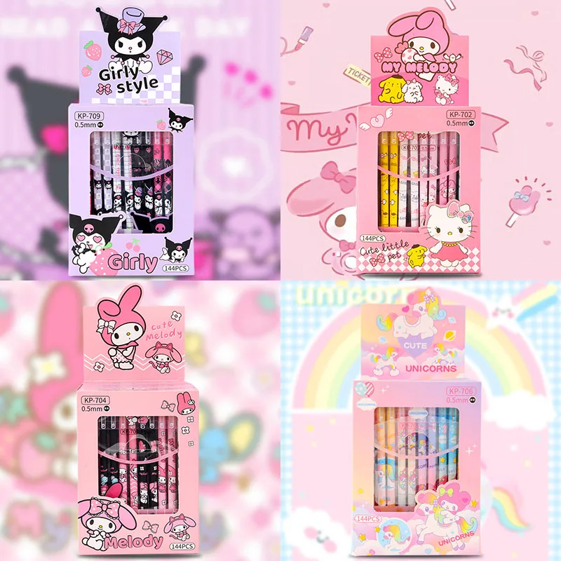 144pcs/Set Sanrio My Melody Black Straight Erasable Gel Pen Primary School Signature Pen Stationery Student Gift School Supplies
144pcs/Set Sanrio My Melody Black Straight Erasable Gel Pen Primary School Signature Pen Stationery Student Gift School Supplies