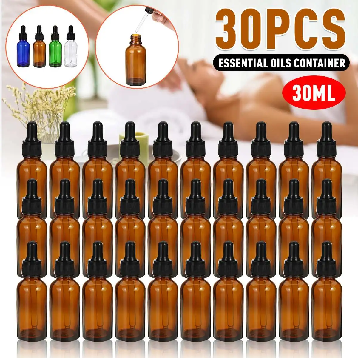 10/20/30PCS 50ml Empty Lotion Refillable Bottles Glass Dropper Leak-Proof Essential Oil Perfume Dispenser Jar Vials With Pipette
10/20/30PCS 50ml Empty Lotion Refillable Bottles Glass Dropper Leak-Proof Essential Oil Perfume Dispenser Jar Vials With Pipette