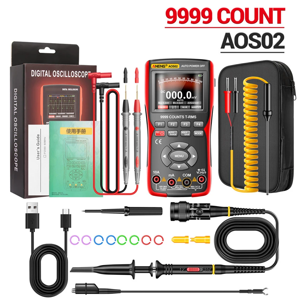 2 in 1 Handheld Oscilloscope Multimeter Excellent Battery Life High Bandwidth Seamless Switching with MODE Key
2 in 1 Handheld Oscilloscope Multimeter Excellent Battery Life High Bandwidth Seamless Switching with MODE Key