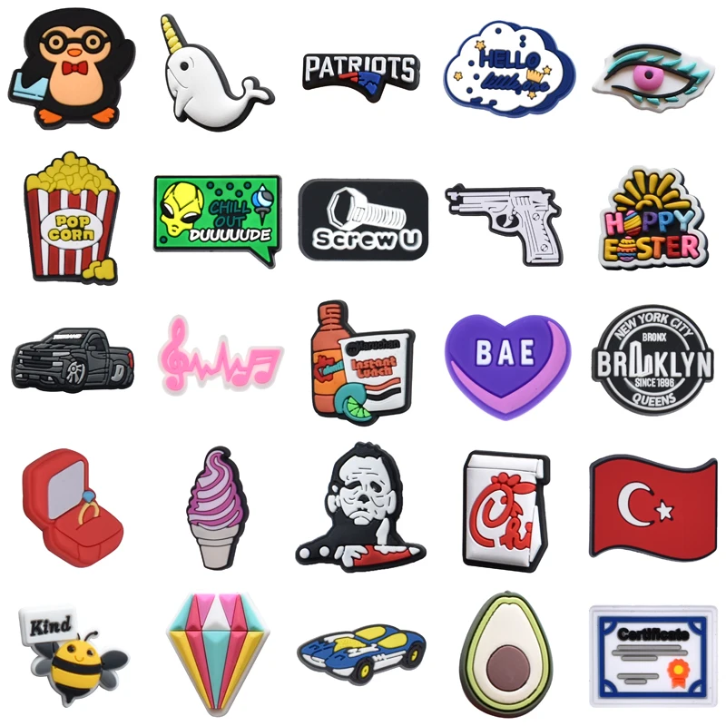 Shoes Accessories Boy Wholesale Bulk Girl Decorations for Crocs Para Pins Kids Shoe Charms Packs Gifts Set Jeans Men Women Charm
Shoes Accessories Boy Wholesale Bulk Girl Decorations for Crocs Para Pins Kids Shoe Charms Packs Gifts Set Jeans Men Women Charm