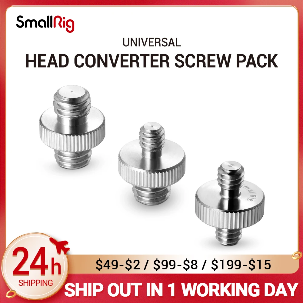 Винт SmallRig с двойной головкой для камеры, преобразователь с резьбой 1/4-1/4 дюйма, резьбой 1/4-3/8 дюйма, резьбой 3/8-3/8 дюйма
Винт SmallRig с двойной головкой для камеры, преобразователь с резьбой 1/4-1/4 дюйма, резьбой 1/4-3/8 дюйма, резьбой 3/8-3/8 дюйма