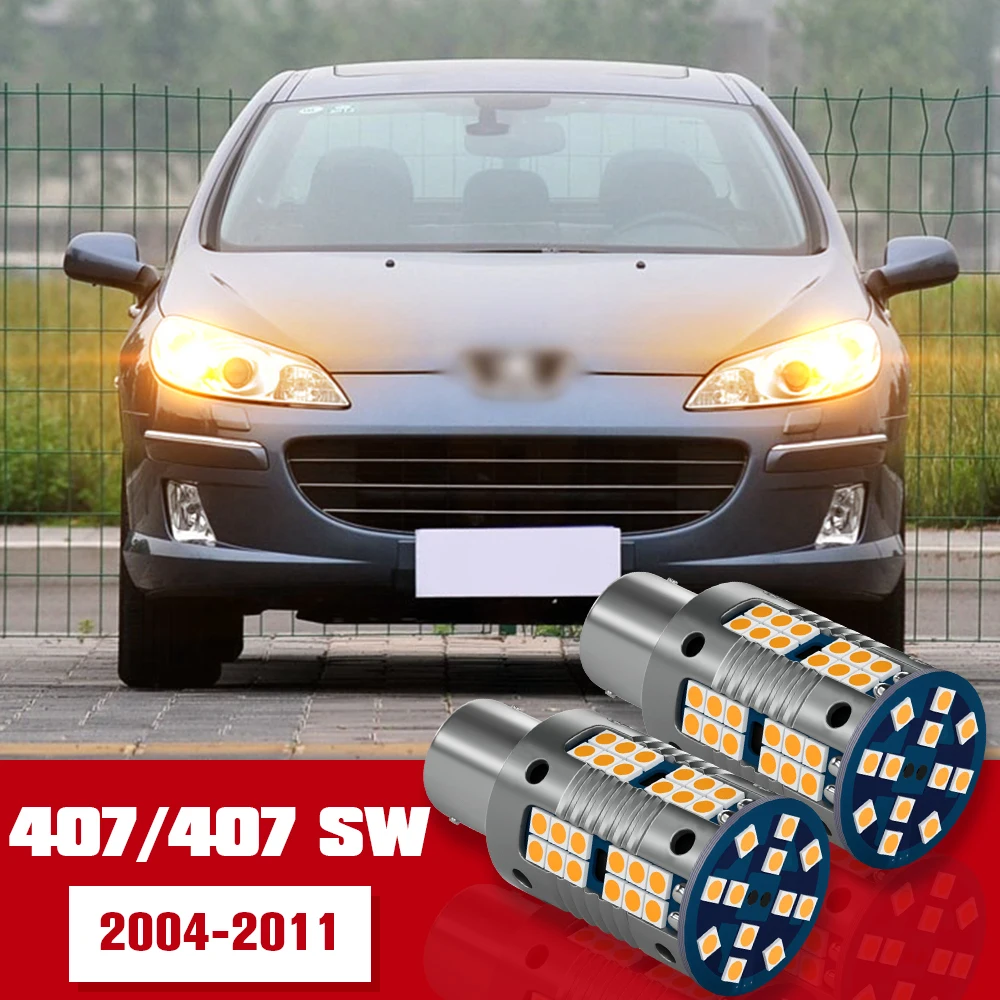 2pcs Turn Signal Light Accessories LED Bulb Lamp For Peugeot 407 SW 2004-2011 2005 2006 2007 2008 2009 2010 
2pcs Turn Signal Light Accessories LED Bulb Lamp For Peugeot 407 SW 2004-2011 2005 2006 2007 2008 2009 2010