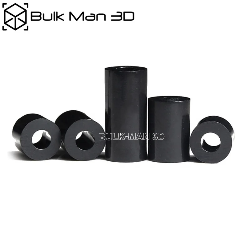 

100 шт./лот, черная алюминиевая прокладка M5, 6 мм, высокоточная круглая прокладка, прокладка, шайба без резьбы, внешний диаметр 10 мм, внутренний диаметр 5,2 мм