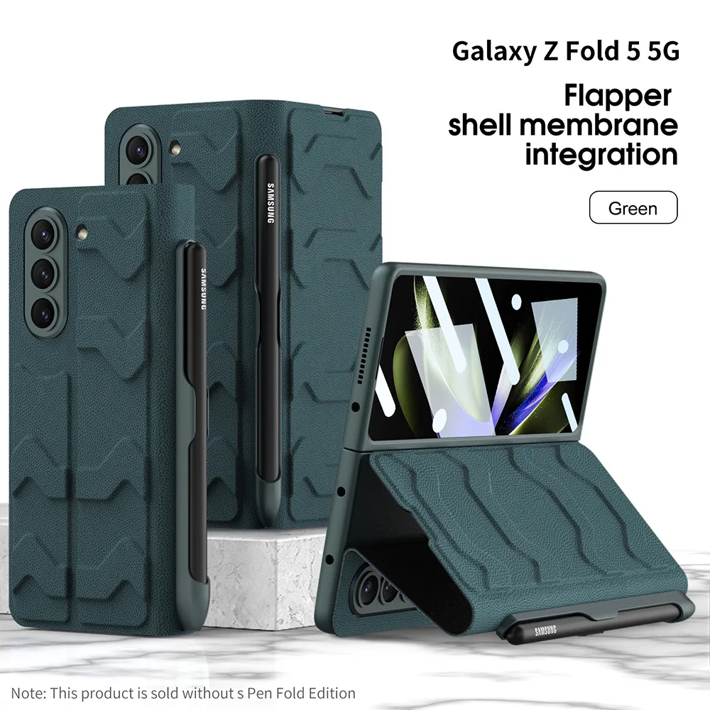 Luxury Leather Phone Case for Samsung Galaxy Z Fold5 Case with Pen Slot Armor Shockproof Cover for Samsung Z Fold 5 Case Shell
Luxury Leather Phone Case for Samsung Galaxy Z Fold5 Case with Pen Slot Armor Shockproof Cover for Samsung Z Fold 5 Case Shell