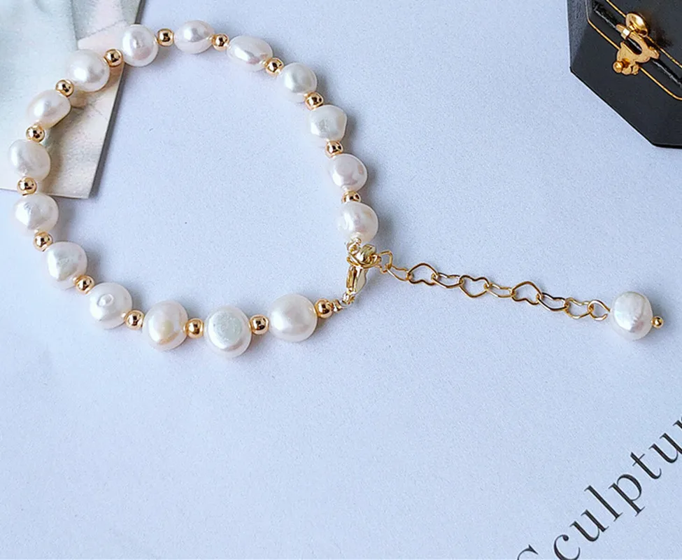 Fashion Women's Hand Bracelet French Retro Handmade Temperament Natural Pearl Gold Bracelet Jewelry Girl Daughter Birthday Gift
Fashion Women's Hand Bracelet French Retro Handmade Temperament Natural Pearl Gold Bracelet Jewelry Girl Daughter Birthday Gift
