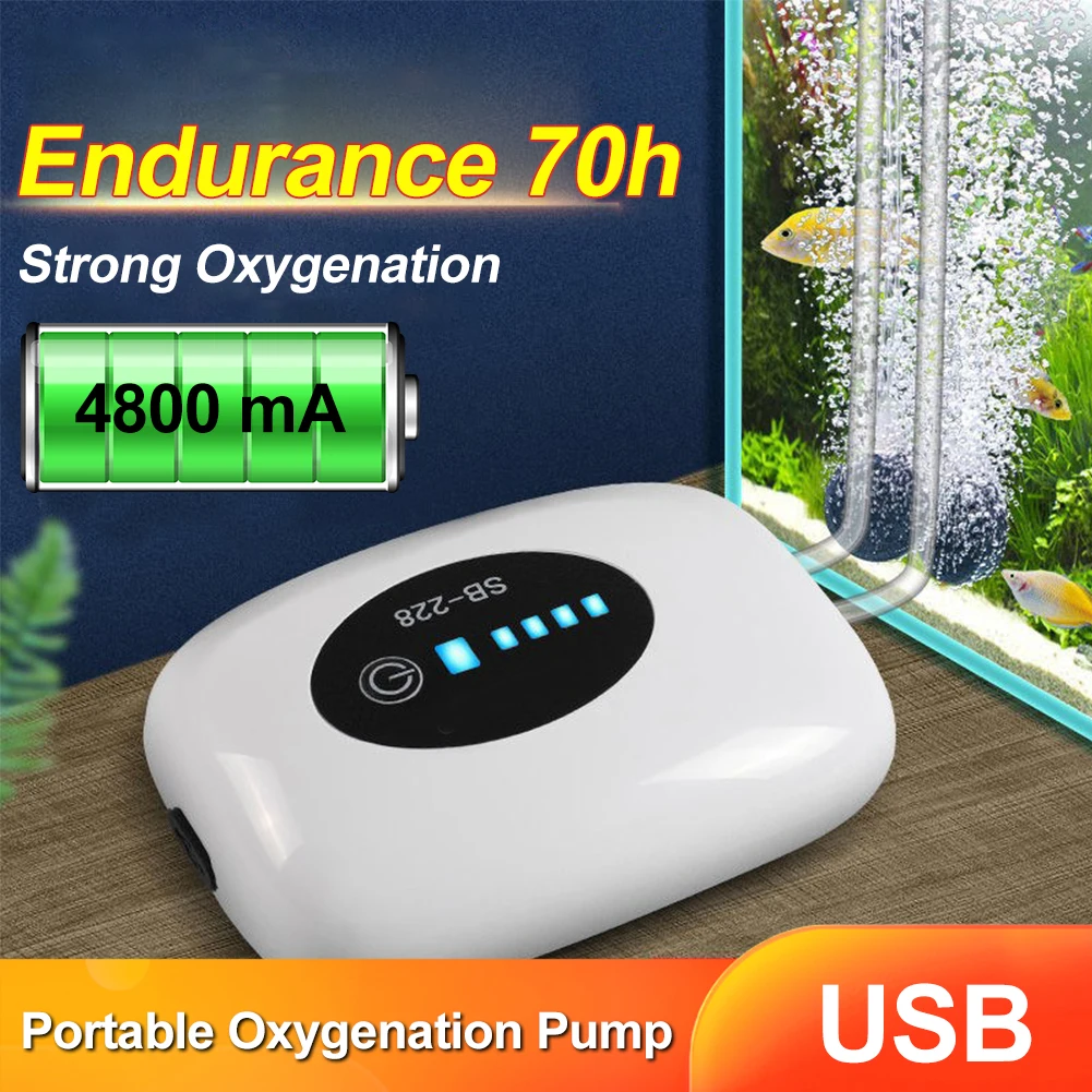 Aquarium Air Pump Energy-Saving USB Rechargeable Oxygen Pump with One/Dual Outlets for Fish Tank Silent Operation
Aquarium Air Pump Energy-Saving USB Rechargeable Oxygen Pump with One/Dual Outlets for Fish Tank Silent Operation