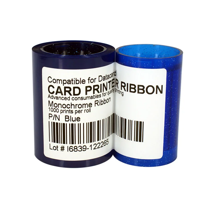 

DC285B Blue Ribbon 1000 Printings For Datacard SP25 SP30 SP35 SP55 SP75 CP40 CP60 CP80 Card Printers