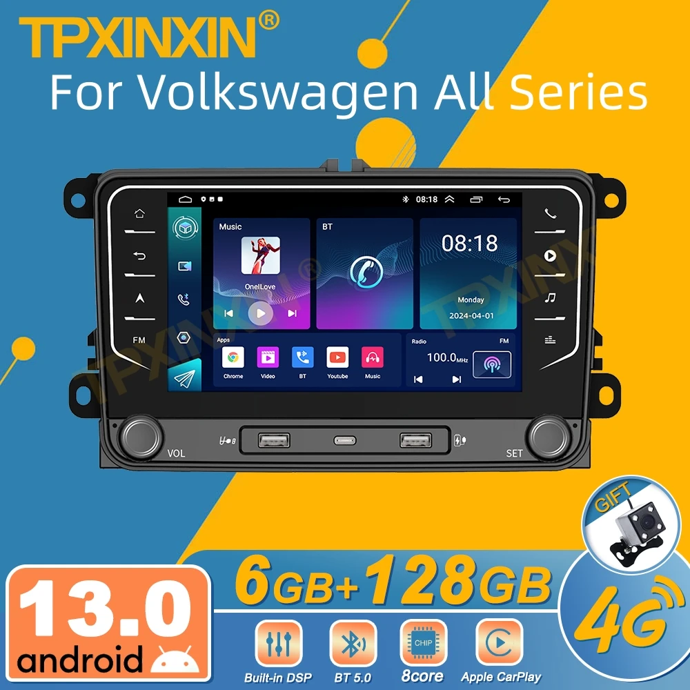 Универсальная Автомагнитола для Volkswagen мультимедийный плеер на Android с разъемом USB