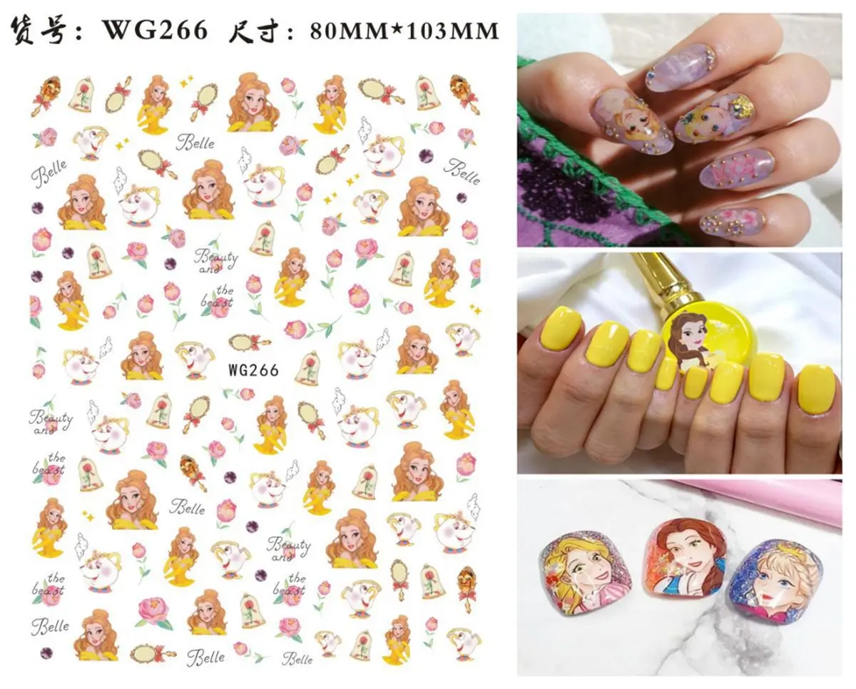 1PCS Disney Belle Nail Stickers Girls Toy Stickers Cute Princess Series Stickers for Nails Disney Nail Stickers Art Decorations
1PCS Disney Belle Nail Stickers Girls Toy Stickers Cute Princess Series Stickers for Nails Disney Nail Stickers Art Decorations