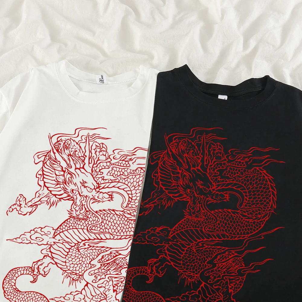 Harajuku T-shirt Women Chinese Dragon Harajuku Aesthetic Y2K Tops Oversized T-shirt Round Neck Fashion Short Sleeve Tee Shirts
Harajuku T-shirt Women Chinese Dragon Harajuku Aesthetic Y2K Tops Oversized T-shirt Round Neck Fashion Short Sleeve Tee Shirts