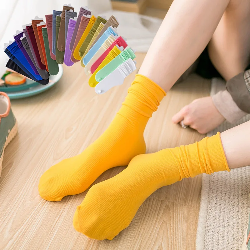 Spring and summer women's thin ice ice socks solid color retro curling Japanese jk tide mid-tube velvet kawaii socks for women
Spring and summer women's thin ice ice socks solid color retro curling Japanese jk tide mid-tube velvet kawaii socks for women