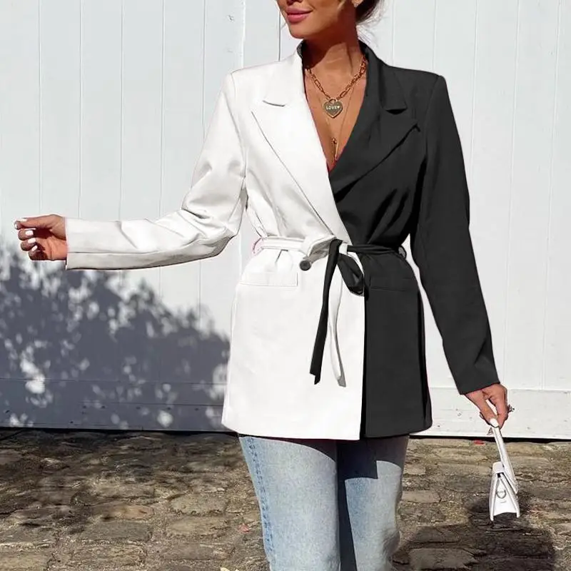 VONDA 2022 Elegant Blazer Outerwear Women Long Sleeve Color Patchwork Jacket Oversize Femme Lapel Belted Office Formal Suit Coat
VONDA 2022 Elegant Blazer Outerwear Women Long Sleeve Color Patchwork Jacket Oversize Femme Lapel Belted Office Formal Suit Coat
