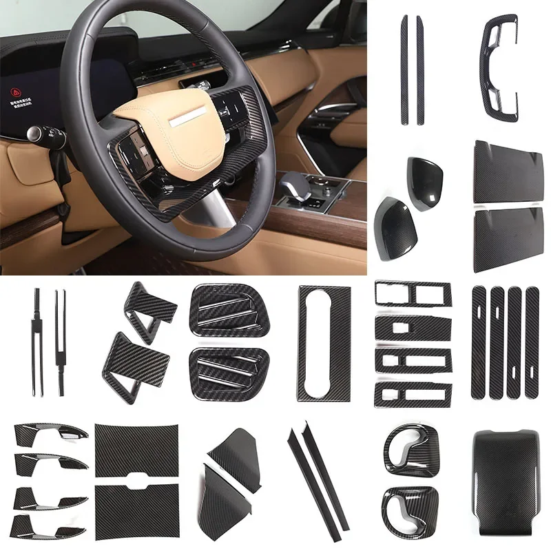 Для Land Rover Range Vogue L460 2023+ ABS стиль углеродного волокна рамка рулевого колеса
