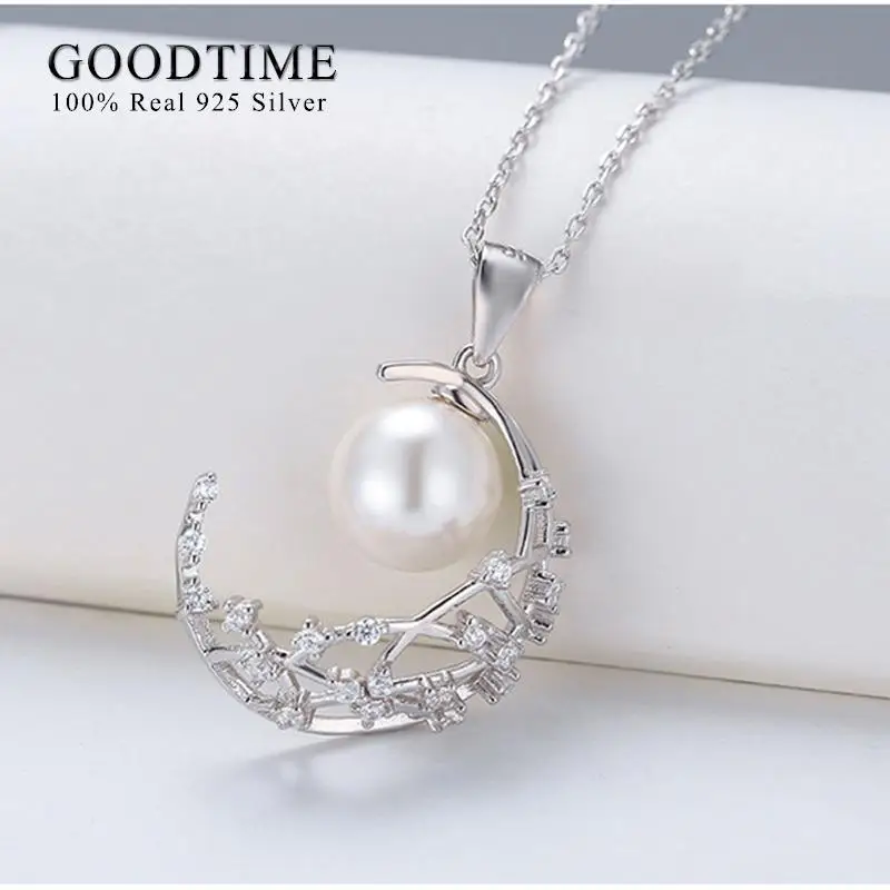 Fashion Freshwater Pearl Pendant Pure 100% 925 Sterling Silver Moon Necklace Jewelry Anniversary Gift For Woman Girl
Fashion Freshwater Pearl Pendant Pure 100% 925 Sterling Silver Moon Necklace Jewelry Anniversary Gift For Woman Girl