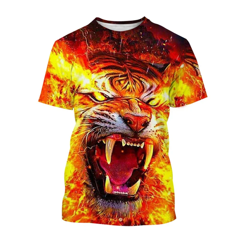 Summer Fashion Personality Tiger graphic t shirts Men Casual Sports Trend Handsome Short Sleeve 3D Printing Round Neck Tees Tops
Summer Fashion Personality Tiger graphic t shirts Men Casual Sports Trend Handsome Short Sleeve 3D Printing Round Neck Tees Tops