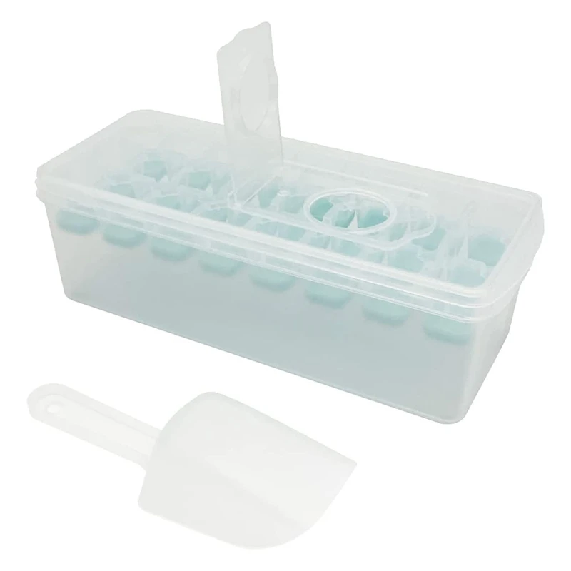 Ice-Cube Tray With Lid And Bin,Ice Tray For Freezer,Comes With Ice Container,Scoop And Cover,Ice Bucket 
Ice-Cube Tray With Lid And Bin,Ice Tray For Freezer,Comes With Ice Container,Scoop And Cover,Ice Bucket