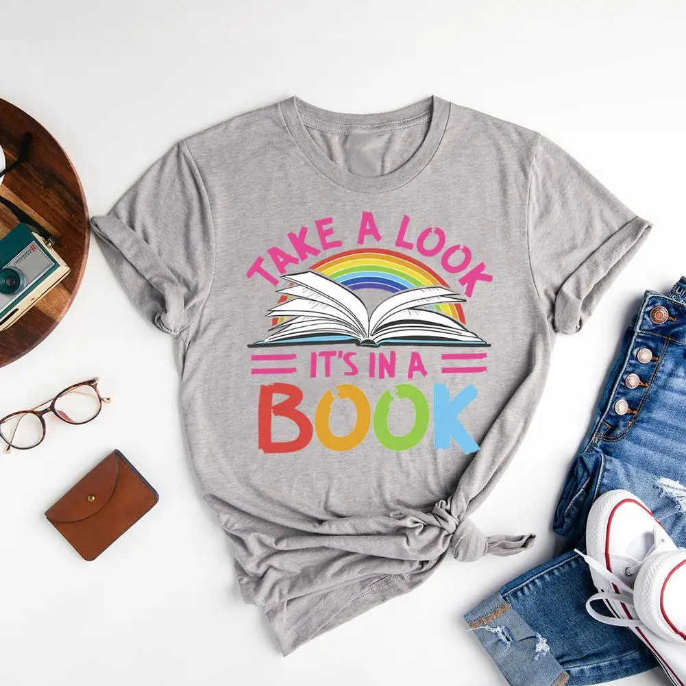 Fashion Rainbow Book T-shirts Women Men Neutral Short Sleeve Tops Cotton Daily Casual T-shirt S-XXXL
Fashion Rainbow Book T-shirts Women Men Neutral Short Sleeve Tops Cotton Daily Casual T-shirt S-XXXL